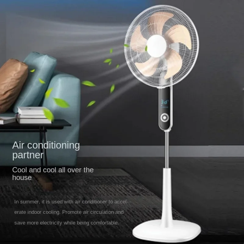 مروحة كهربائية عمودية للتحكم عن بعد ، مروحة أرضية صناعية هادئة للمنزل ، غرفة معيشة قوية للرياح