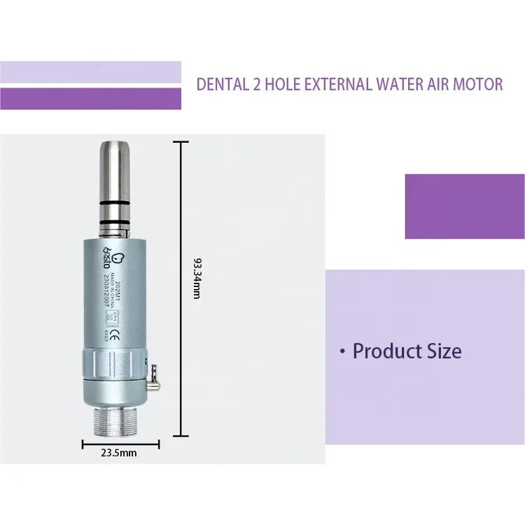 Profesjonalny silnik pneumatyczny z 2/4 otworami do mikrosilnika rękojeści o niskiej prędkości Przenośny silnik pneumatyczny ze stali nierdzewnej