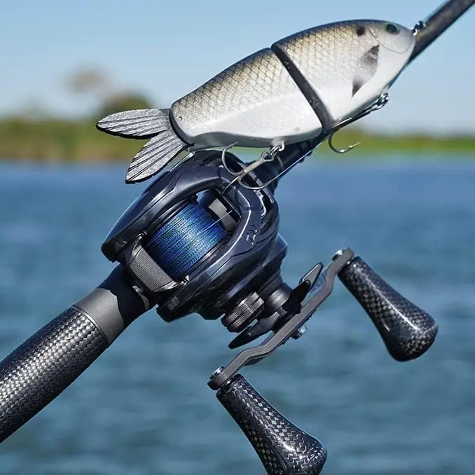 GOMEXUS Carbon-Griff für Daiwa Tatula Zillion Abu Okuma Kastking Pisfun Baitcasting-Rolle, Griffgröße 8x5 und Shimano 7x4mm – Detail 6
