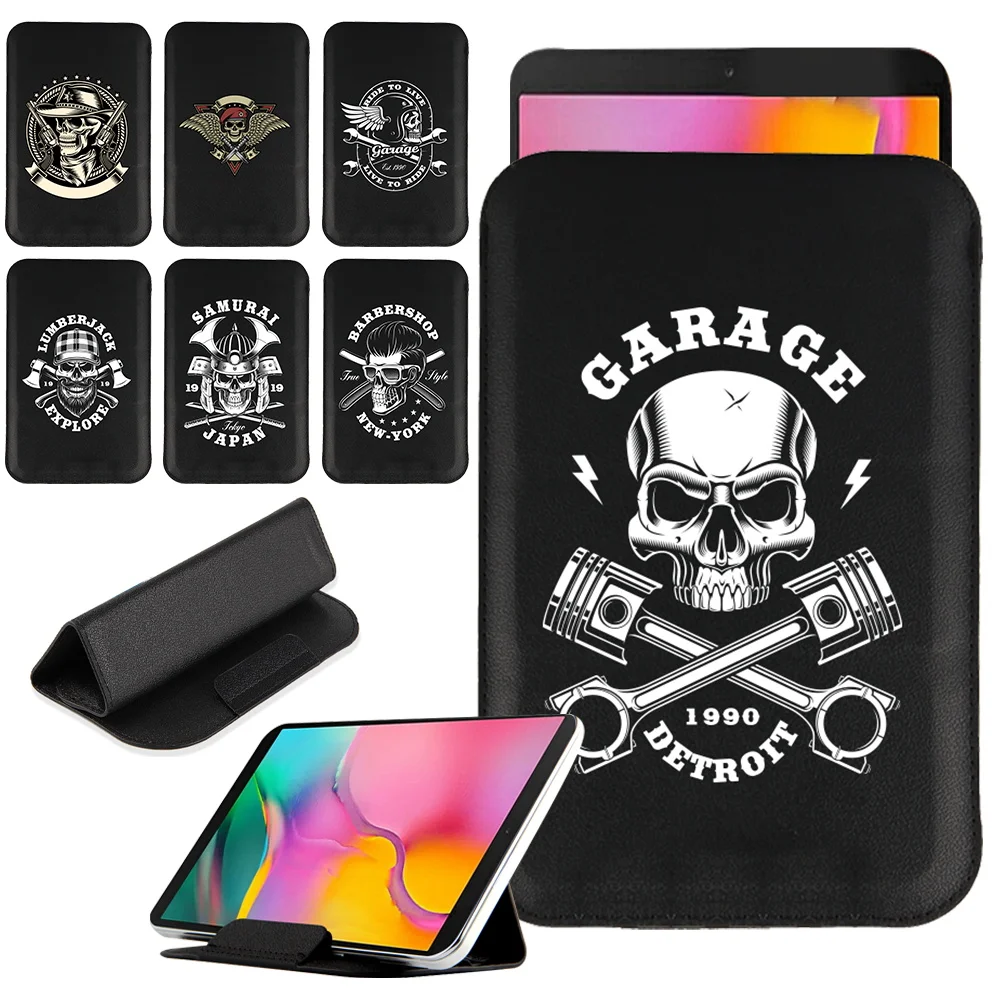 PU Leather Tablet Case for Samsung Galaxy Tab A7 T500/A7 Lite 8.7 Skull Series Cover for Tab A 7.0/8.0/8.4/10.1/10.4(T500)/10.5