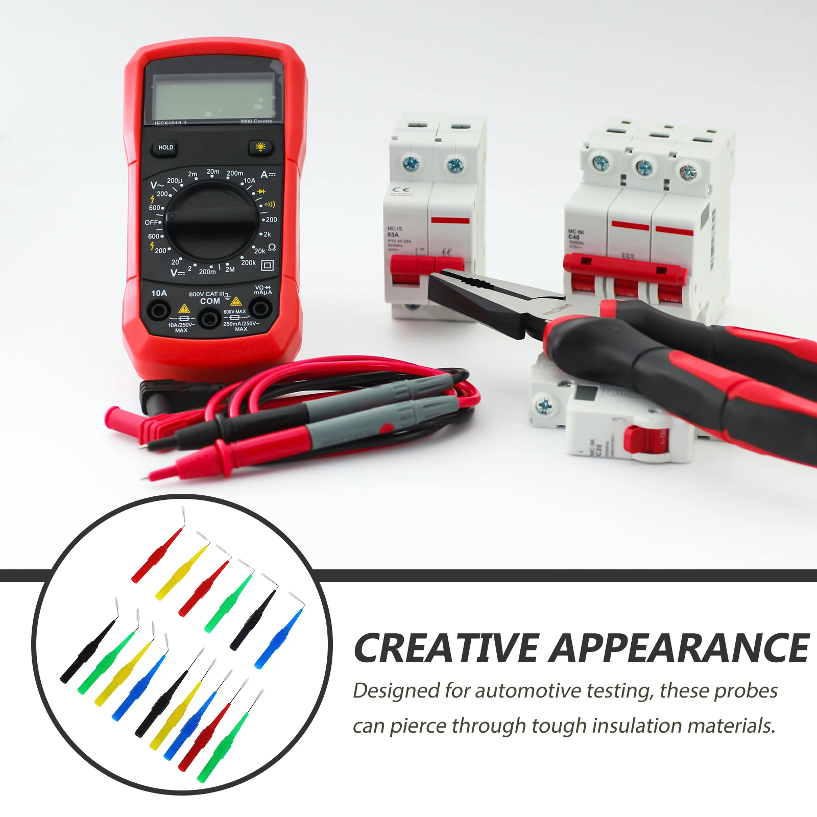 

15pcs 07mm Copper Test Probes Automotive Multimeter Accessories Material Precision Needle Set Electrical Testing