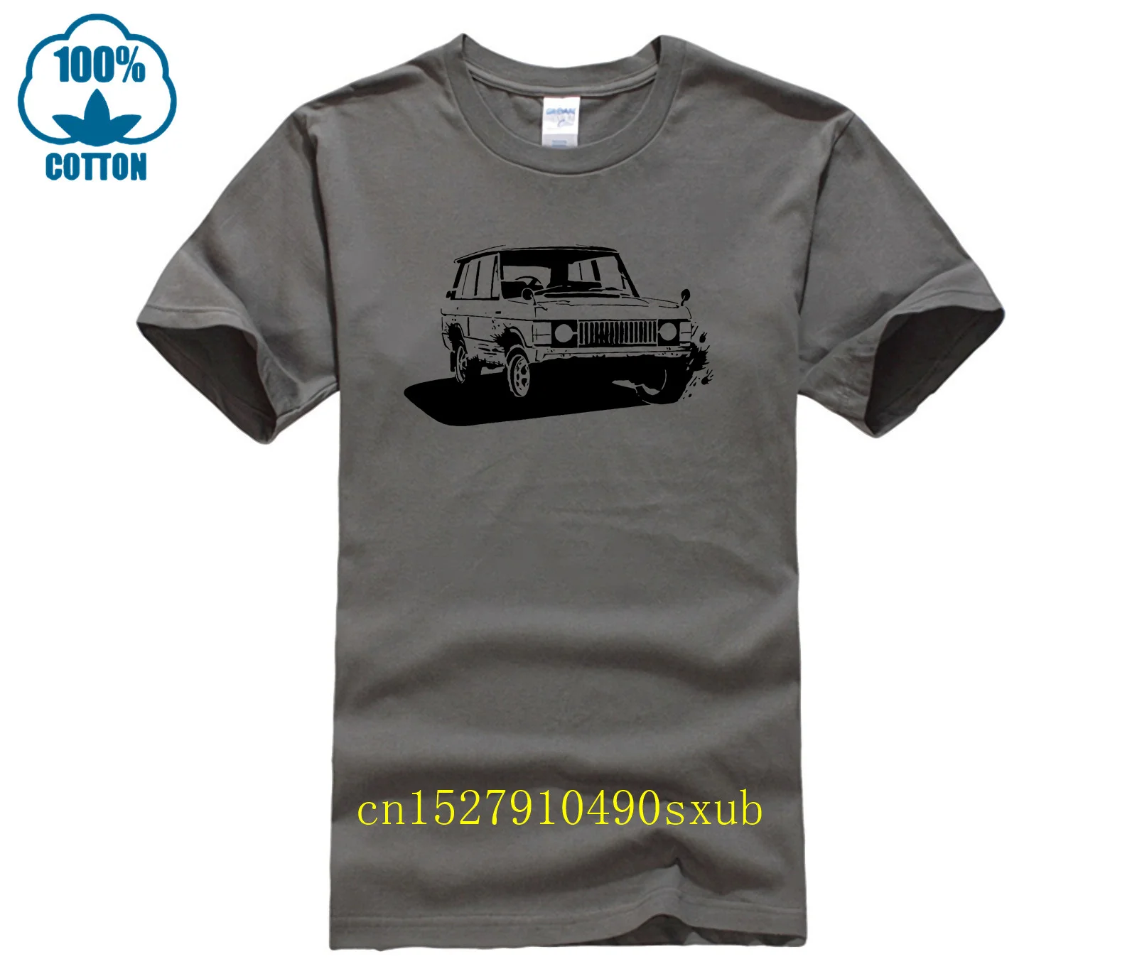 2023 New T Shirts Range Rover Stencil Men\'s T Shirt Classic Car Retro Off Road 4 X 4 Sporter SUV 100% Cotton Brand New T Shirts