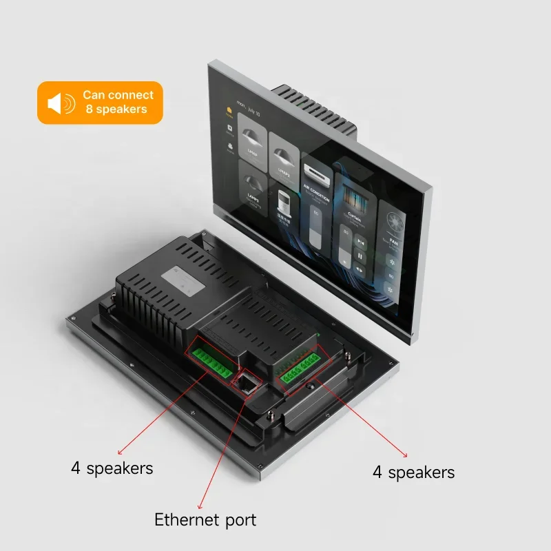 Smart Home System 8-inch Multi Functional Music Host Touchscreen Wall Mounted Central Control Panel Hub