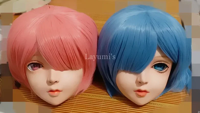 Máscara de Silicone Cabeça Cheia Artesanal, Máscara, Boneca Crossdresser, Desenhos Animados do Japão, Máscaras Cosplay Kigurumi, Anime Girl, Novo-29