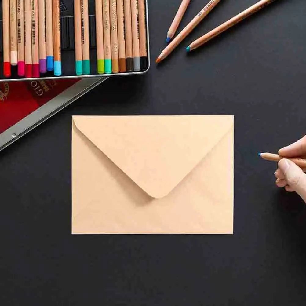 

150 Pcs Double Tapered Paper Greeting Card Birthday Party Envelopes for Letters Eye-catching Mini Colorful