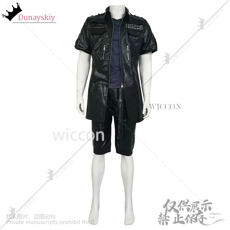 게임 FF 코스프레 Nokutisu Rushisu Cheramu 애니메이션 의상 판타지 고스 펑크 Y2K Jirai Kei 리벳 탑과 반바지 가발 맞춤형