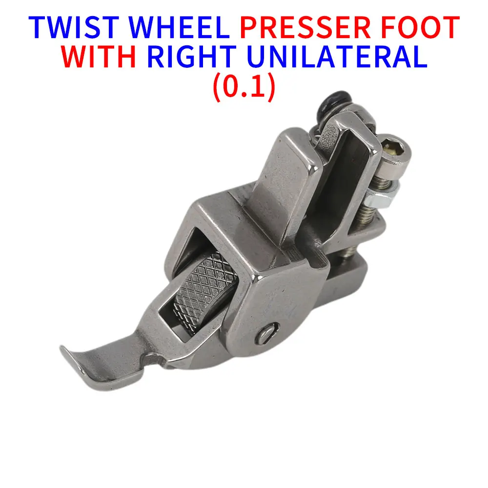 Roller Groove Unilateral Walking For Lockstitch Sewing Machine Presser Foot Stainless Steel Plastic Rubber With Teeth