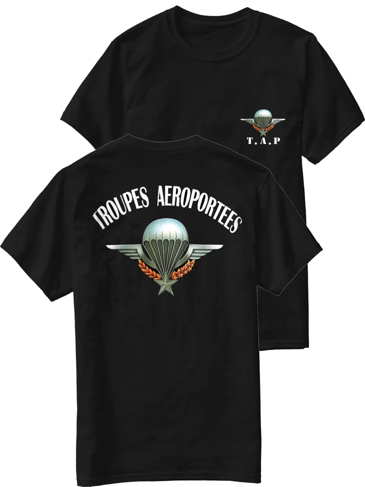 French Foreign Legion TAP Paratroops Airborne Badge T-Shirt Short Sleeve Casual 100% Cotton O-Neck Summer Mens T-shirt