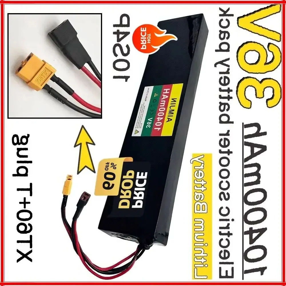 

36V 10400mAh for 750W-1000W Electric Scooter Battery with BMS 10S4P Electric Scooter Lithium Battery 18650 battery pack 36V