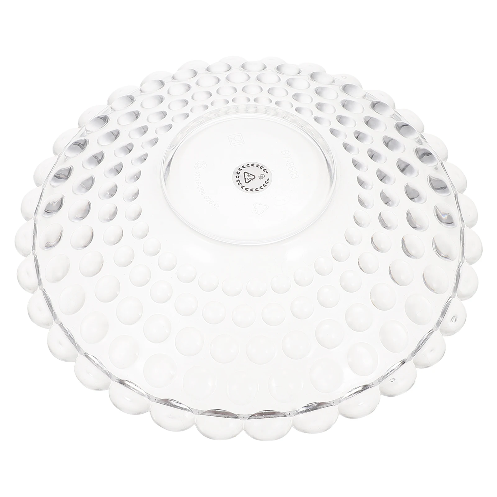 

Transparent Acrylic Fruits Plate 25cm KTV Bar Home Easy Clean Reusable Tray Dessert Container Household Party