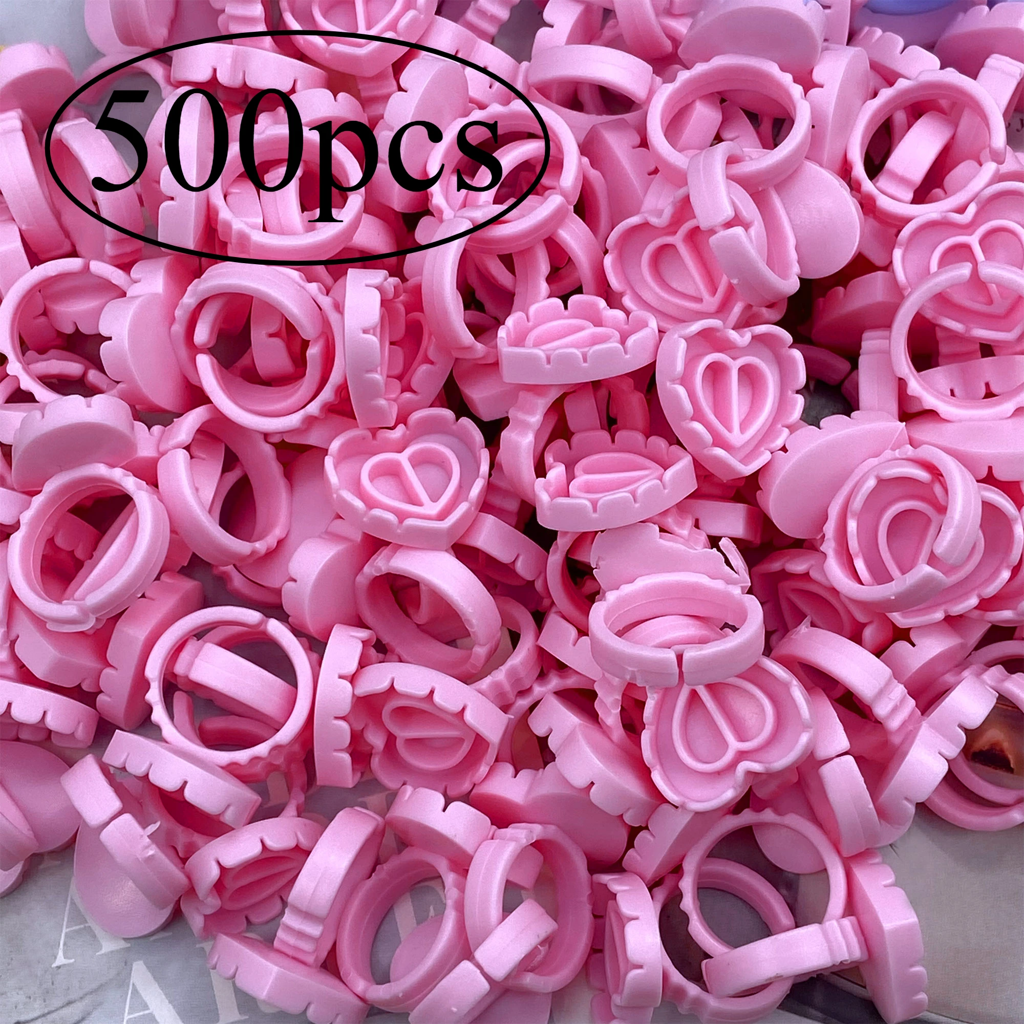Wholesale Eyelash Extension Fans Flowering Cup Glue Holder Ring Flower Shape Pigment Tray For Grafting Eye Lashes