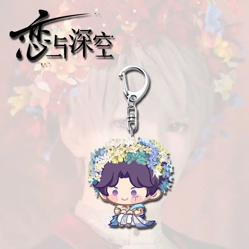 Gantungan Kunci Akrilik Kreatif Lucu Xavier Caleb Sylus Rafayel Zayne Love and Deepspace, Aksesoris Animasi, Dekorasi Tas Ransel, Hadiah