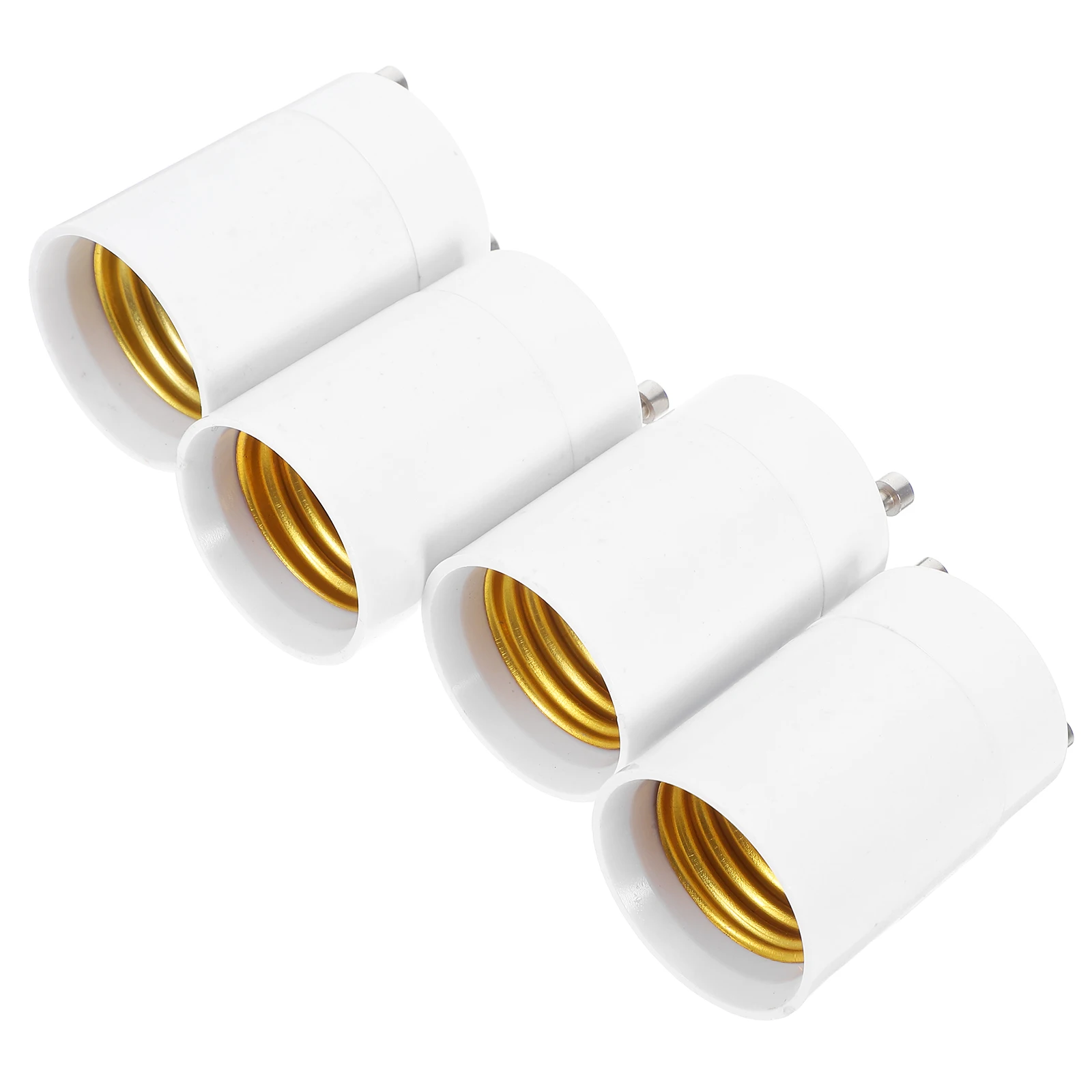 

4pcs GU27 to E27 Lamp Adapter White Plastic Socket Converter LED Light Bulb Holder Extender Home Office Use Safe Reliable