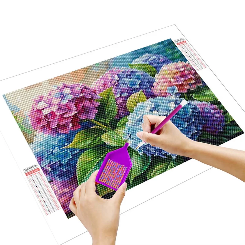 الزهور الكوبية DIY الماس لوحات اليدوية مربع جولة الماس الفسيفساء كامل الماس التطريز مجموعات اللوحات الزخرفية