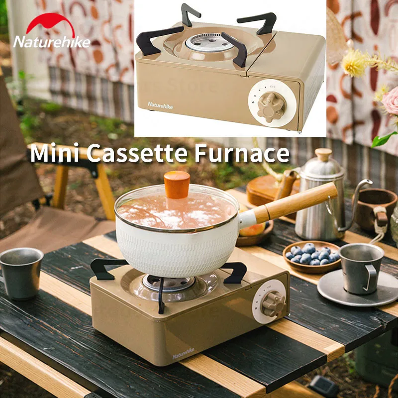 Naturehike Camping Mini Cassette Stove 2100W Firepower Outdoor Detachable Gas Stove Portable Adjustable Furnace Travel Picnic