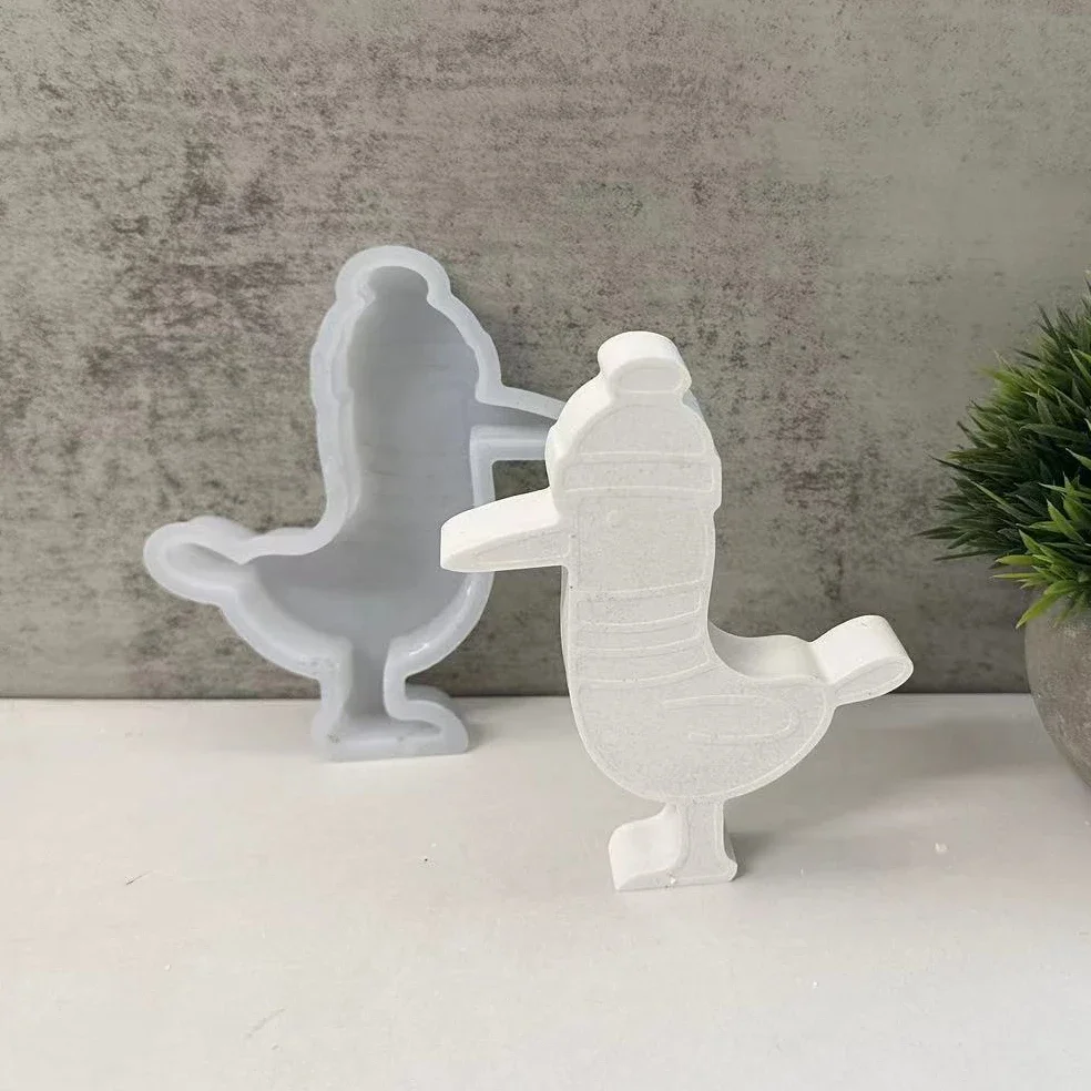 3D Seagull Aromatherapy Candle Silicone Mold Hooded Bird Diffuser Plaster Car Decoration Gypsum Molds Candle Resin Mold