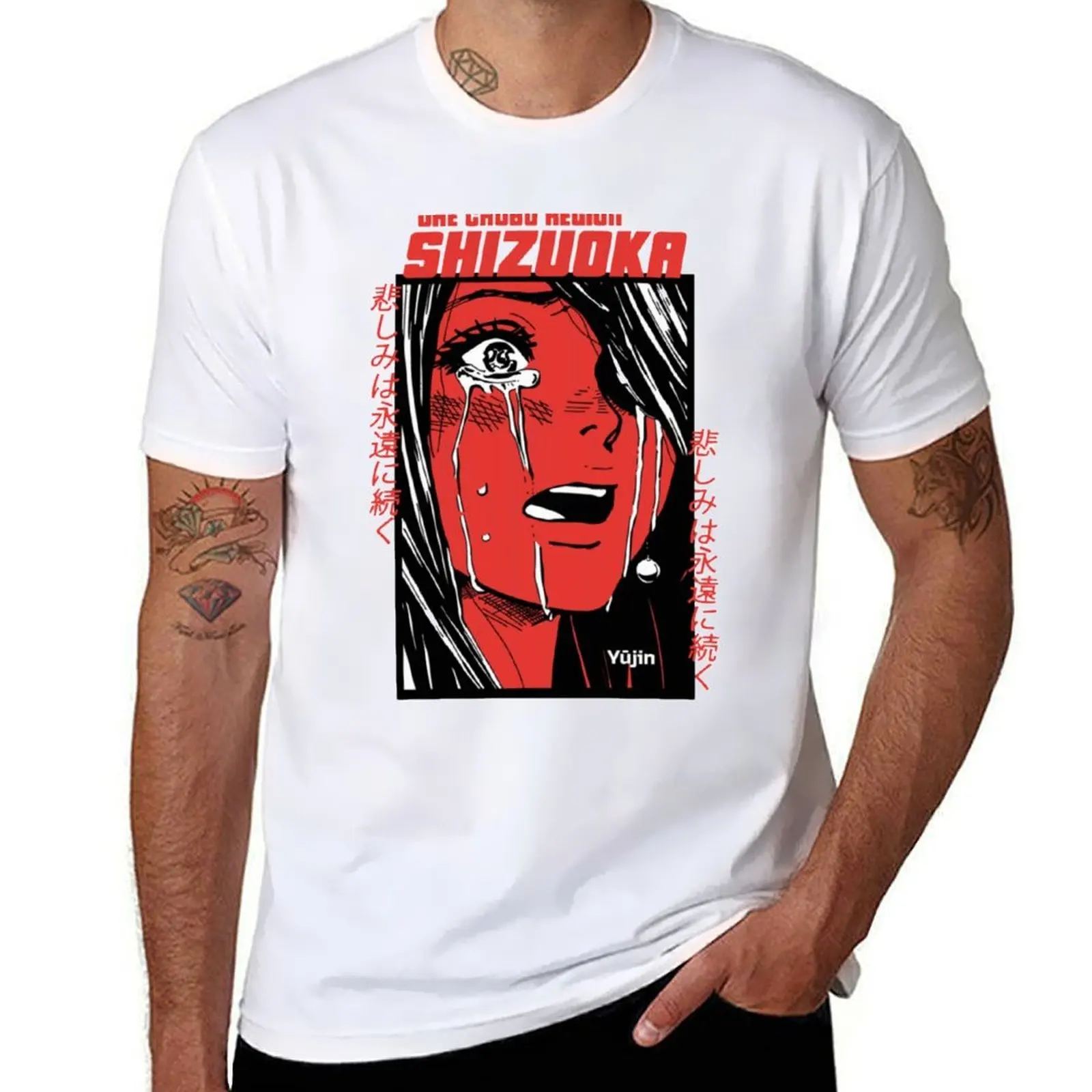 

shizuoka T-Shirt man t shirts graphic men t shirt cotton 100% T-Shirt