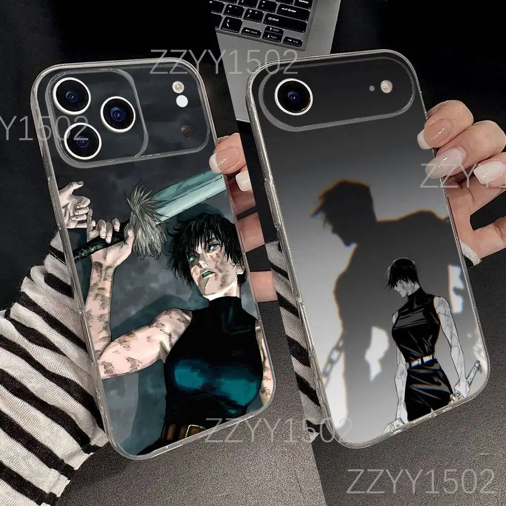 

Maki Zenin JJK Phone Case For iPhone 17,16,15,14,13,12,11 Pro,Max,Plus,X,XS,XR,SE4,E Mini Transparent Soft