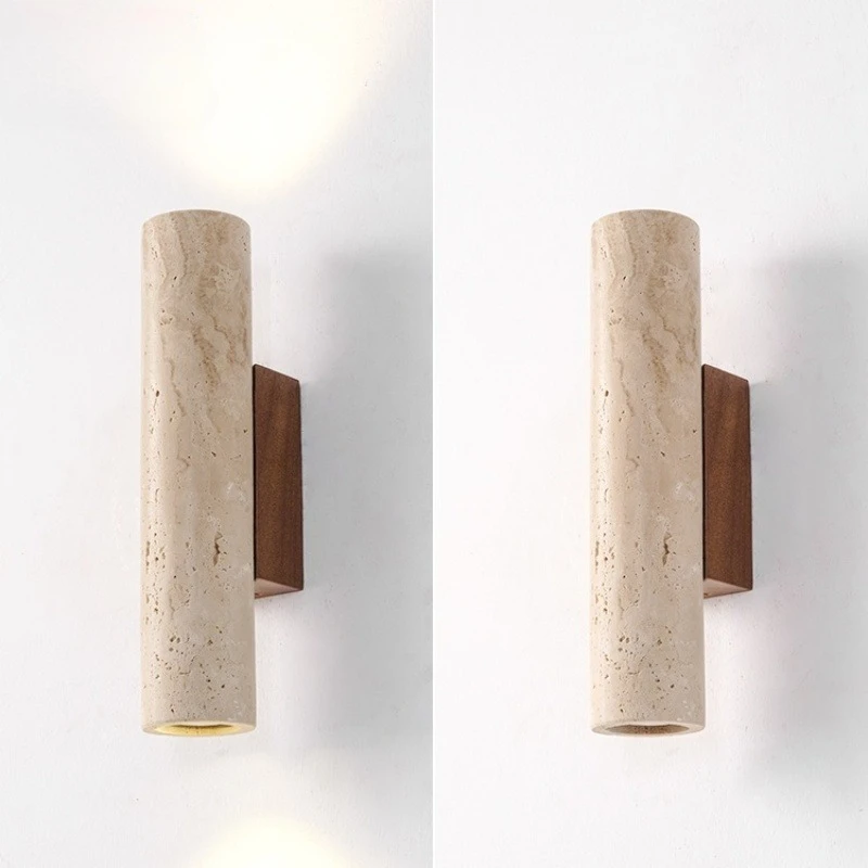 Spanish Yellow Cave Stone LED Wall Lamp Nordic Minimalist Living Room Bedroom Headboard Background Home Decor Fixture