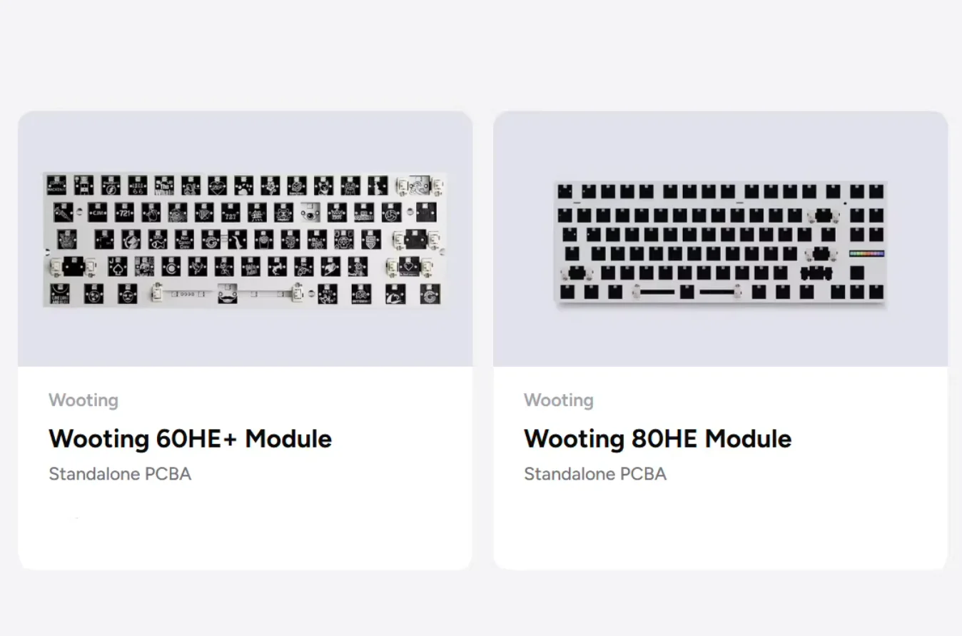 

Плата Wooting 60HE V2, Wooting 60HE+, Wooting 80HE PCB с магнитными переключателями