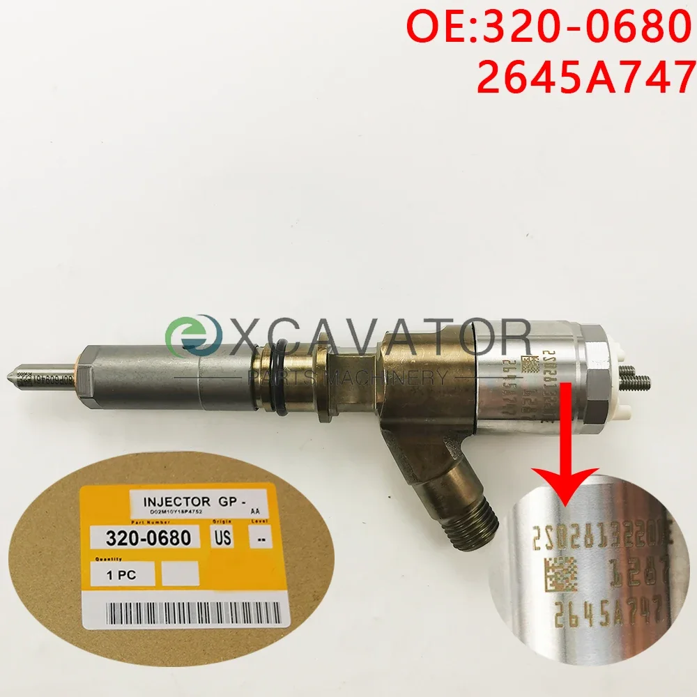 320-0680    645A747   For CAT Caterpillar C4.4 C6.6 Engine Injector  3200680 Common Rail Injector