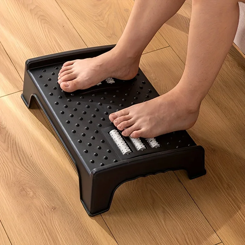 

Ergonomic Plastic Foot Rest with Massager for Office, , and Toilet Use - Squatty Potty for Adults - Under Desk Footrest for Comf