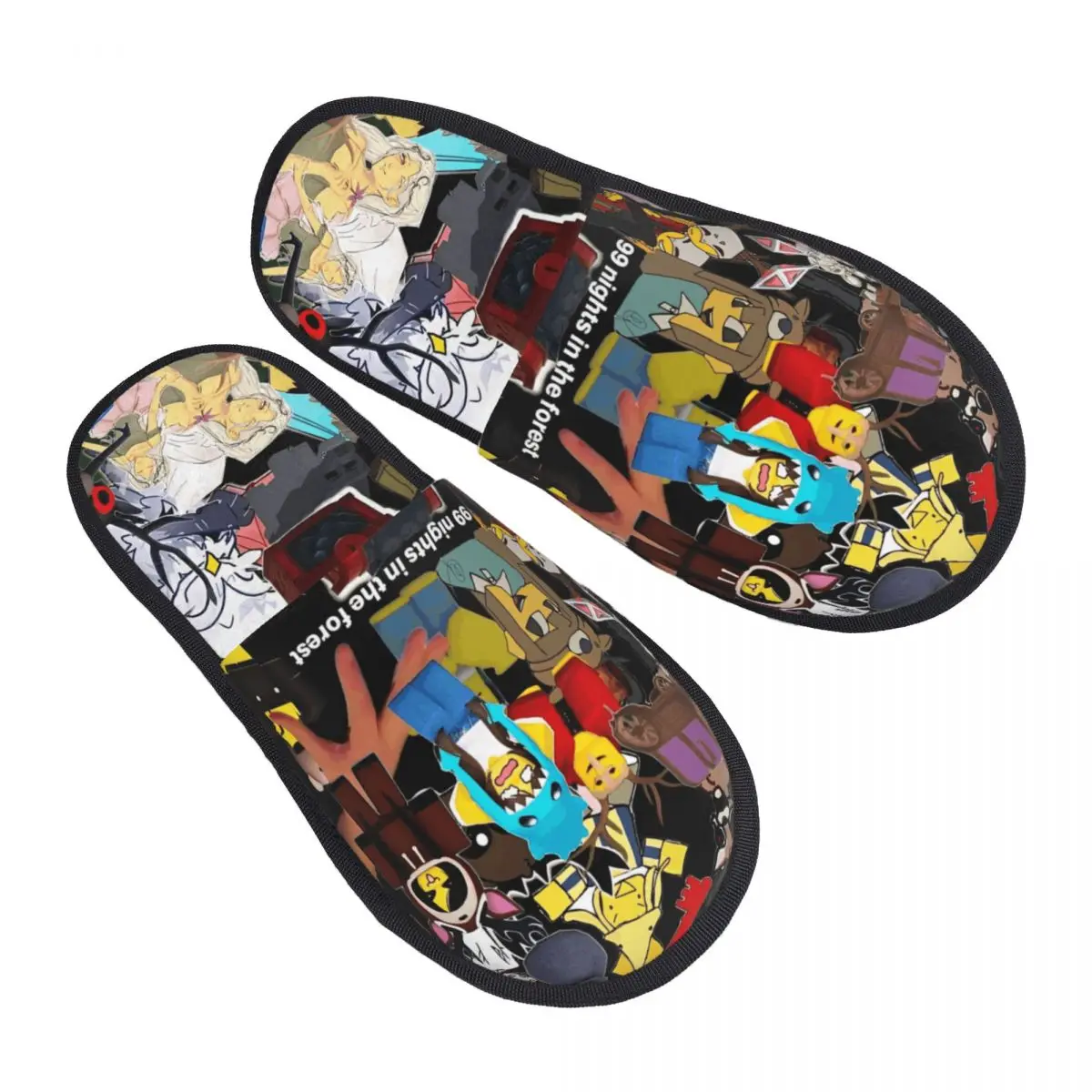 شبشب منزل 99 ليلاً في الغابات، ألعاب فيديو مضادة للانزلاق، شرائح إسفنجية مريحة في الأماكن المغلقة #1