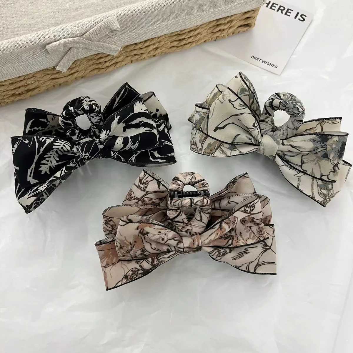 1pc Ink Fairy Style Large Butterfly Knot Hair Clip Women\'s New Chinese Style Headwear Hair Clip