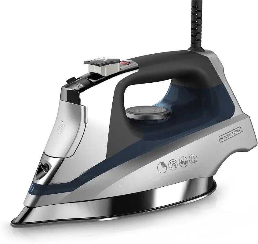 Professional Steam Iron, D3030, 30% More Steam, Percison Tip, Stianless Steel Soleplate, Vertical Steam Fuction