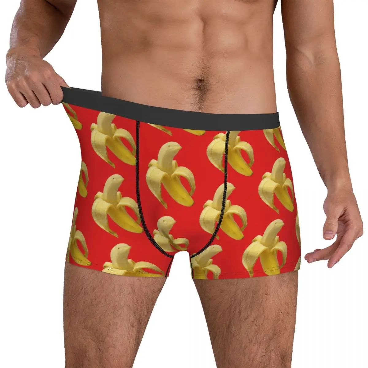 Banana Underpants Breathbale Panties Male Underwear Print Shorts Boxer Briefs