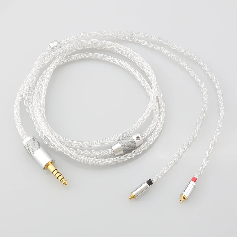 HIFI 2.5/3.5mm 4.4mm XLR Balanced 8 cores 99.99% Pure Silver Earphone Headphone upgraded Cable For MMCX AKG N5005 N40 N30