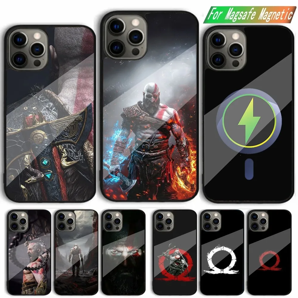 

G-God of W-War Game Phone Case For iPhone 15,14,13,12,11,Plus,Pro,Max Mini Magsafe Magnetic Wireless Charging