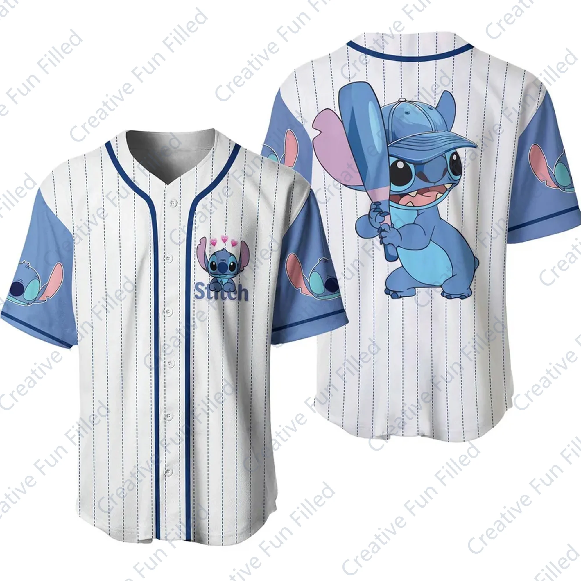 Disney Vintage Oversized Baseball Jersey for Kid, Lilo and Stitch Shirt, Gift for Sport, New Summer, 2024