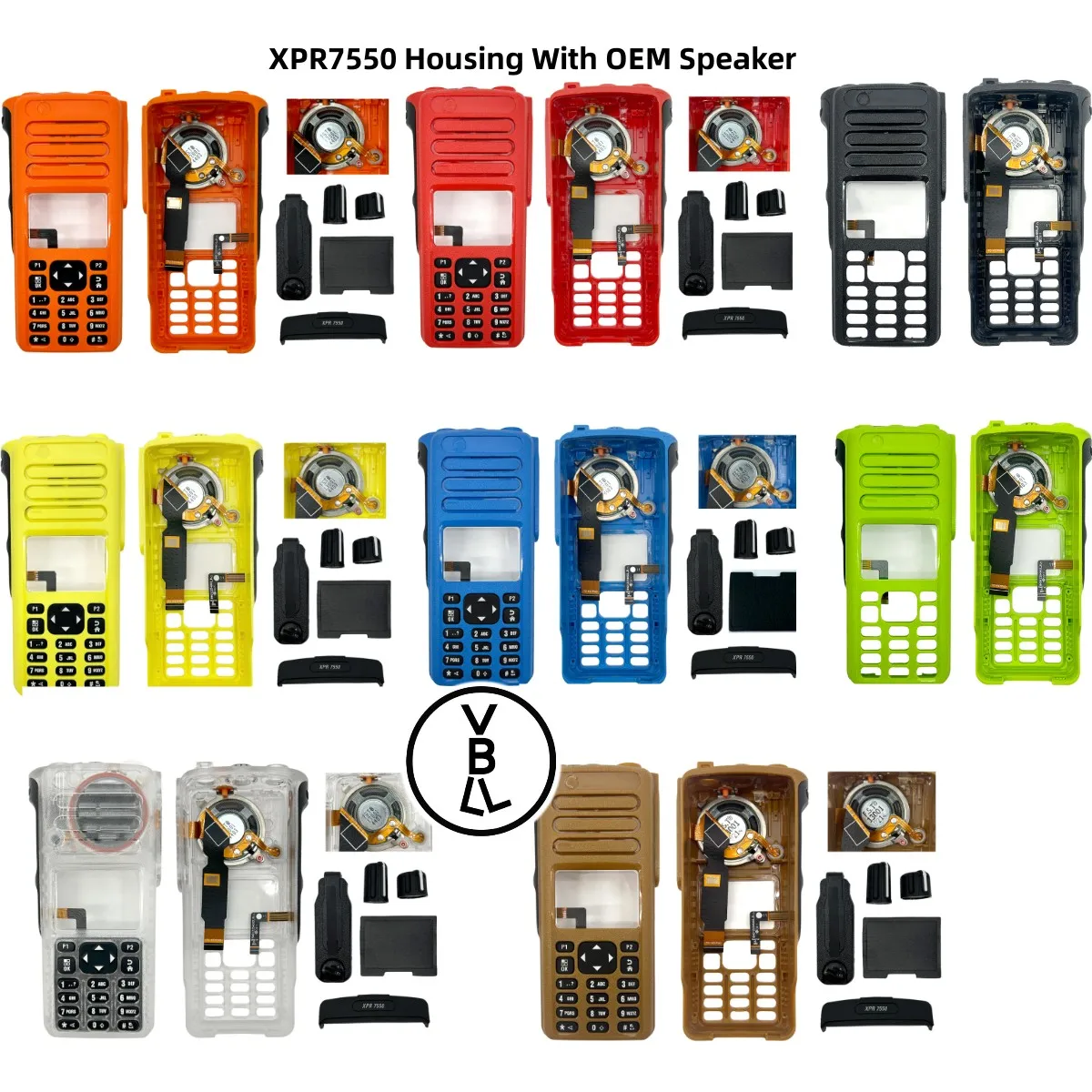 

Multi-color Replacement Housing Case With OEM Speaker For XPR7550 XPR7580 DGP8550 DGP5550 DP4800 Two Way Radios
