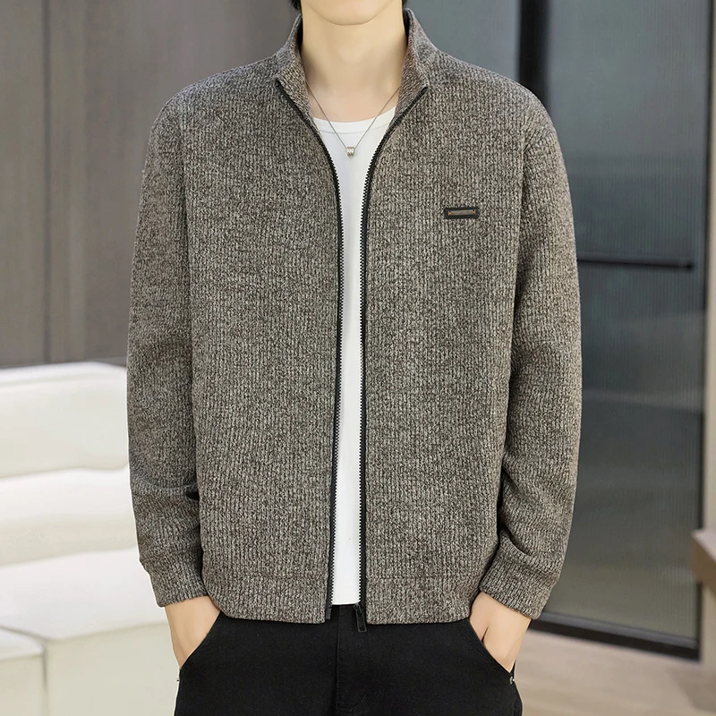 High-Quality Fashionable Men's Jacket Autumn Winter Stand Collar Zipper Shirt Stylish Durable All-Match Old Money Trendy Outerwe
