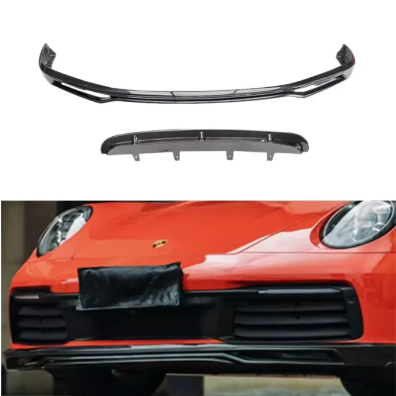 

New! For Porsche 911 992 TechArt Carbon Fibre FRONT LIP Spoiler Rear Lip Side Skirts Body Kits Car Modification Bumper Decoratio