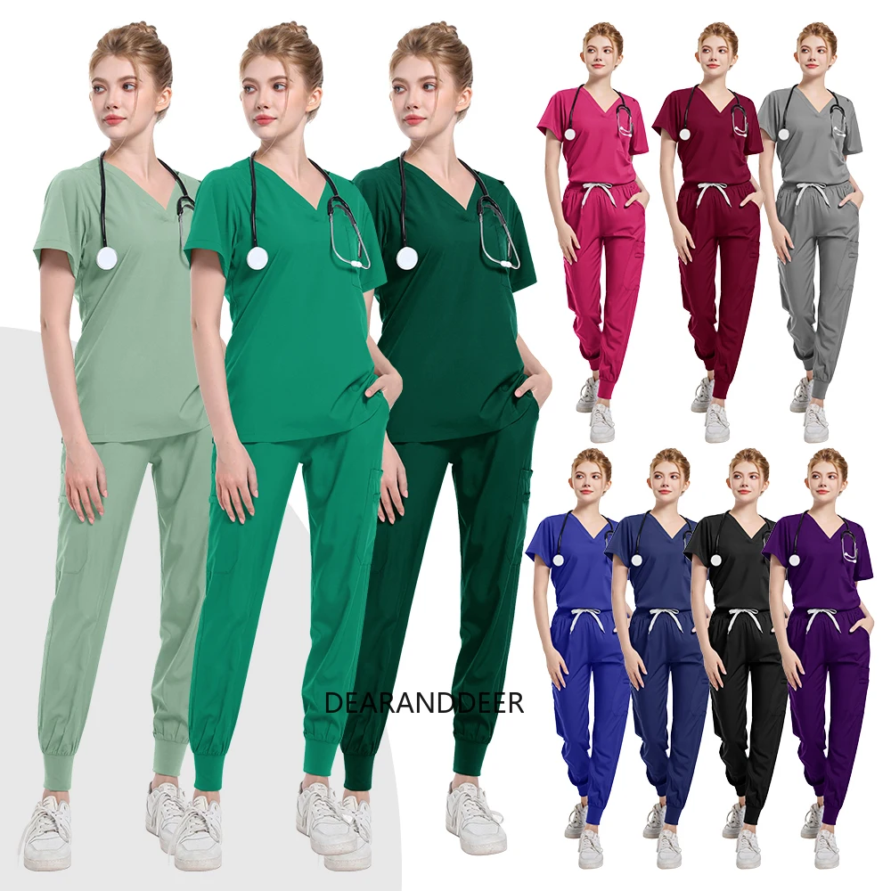 Unisex hospital medical clothing, beauty salon nurse set, nursing home caregiver, dental clinic doctor, clinical shirt and pants