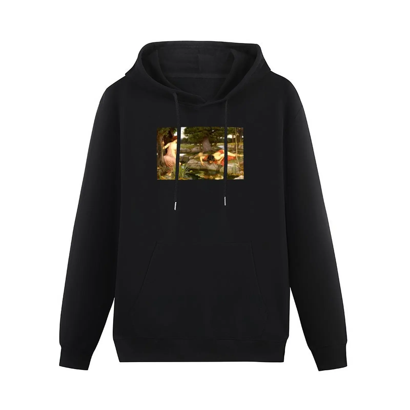 Echo and Narcissus - John William Waterhouse Pullover Hoodie korean clothes men's autumn clothes anime hoodie