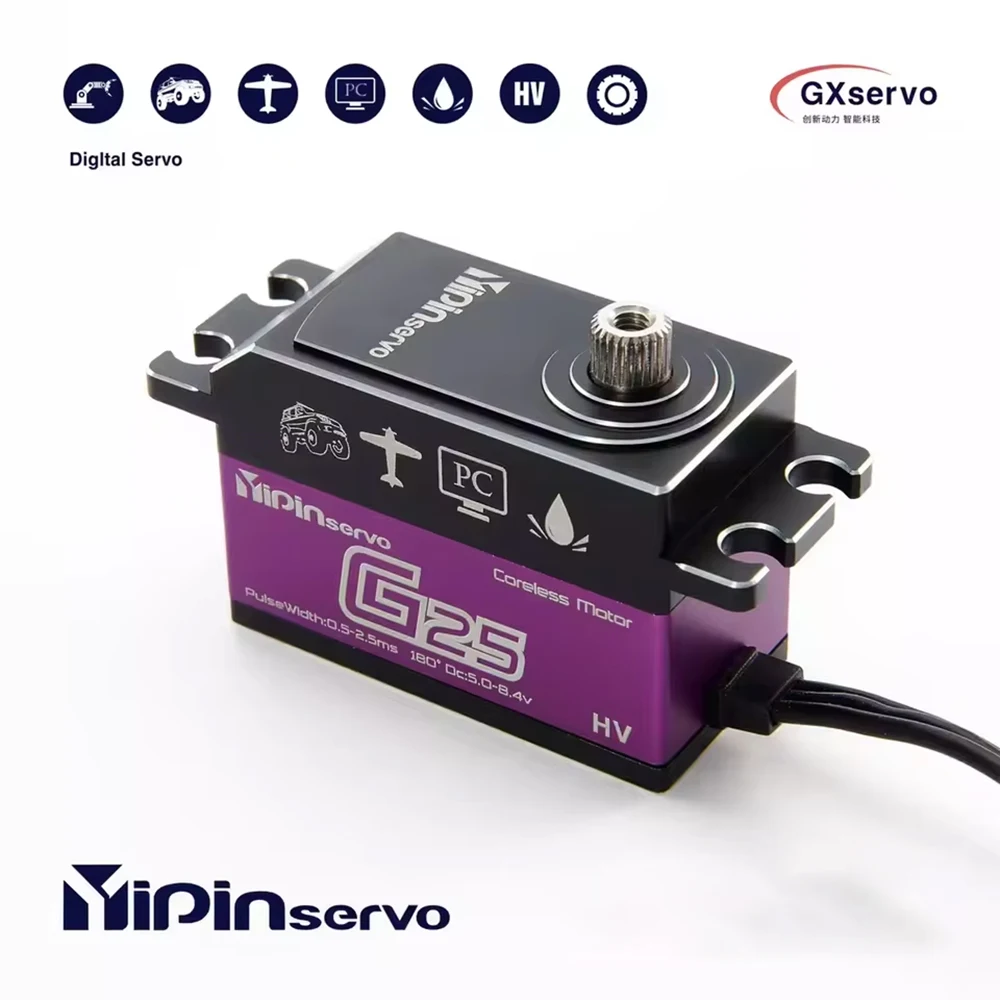 

1/2PCS 25KG Coreless Servo Low Profile Full Metal Gear PWM Digital Servo Motor 180 Degree RC Servos For Drift Car Crawler