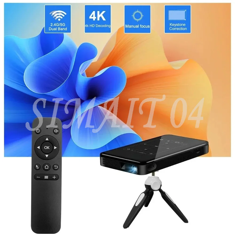 Mini Pocket Projector Android 9.0 2GB 32GB Home beamer Support 4K Decoding for home theater Video Projector
