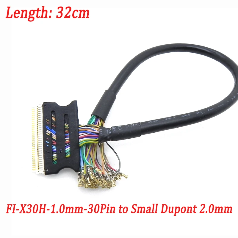 32CM JAE FI-X30H 30Pin 1.0mm to 2.0mm Small Dupont Terminal LVDS Cable for Laptop Screen
