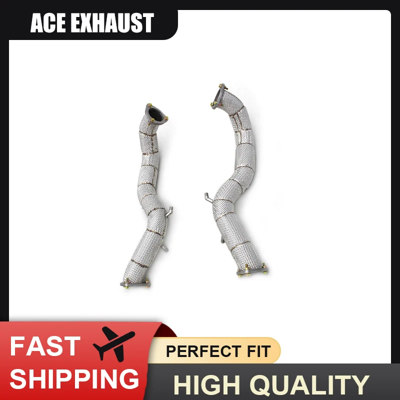 

ACE for Porsche Cayman 718 GT4 RS 4.0L High Flow Downpipe with Heat Shield Stainless Steel High Quality Exhaust Pipe Systems