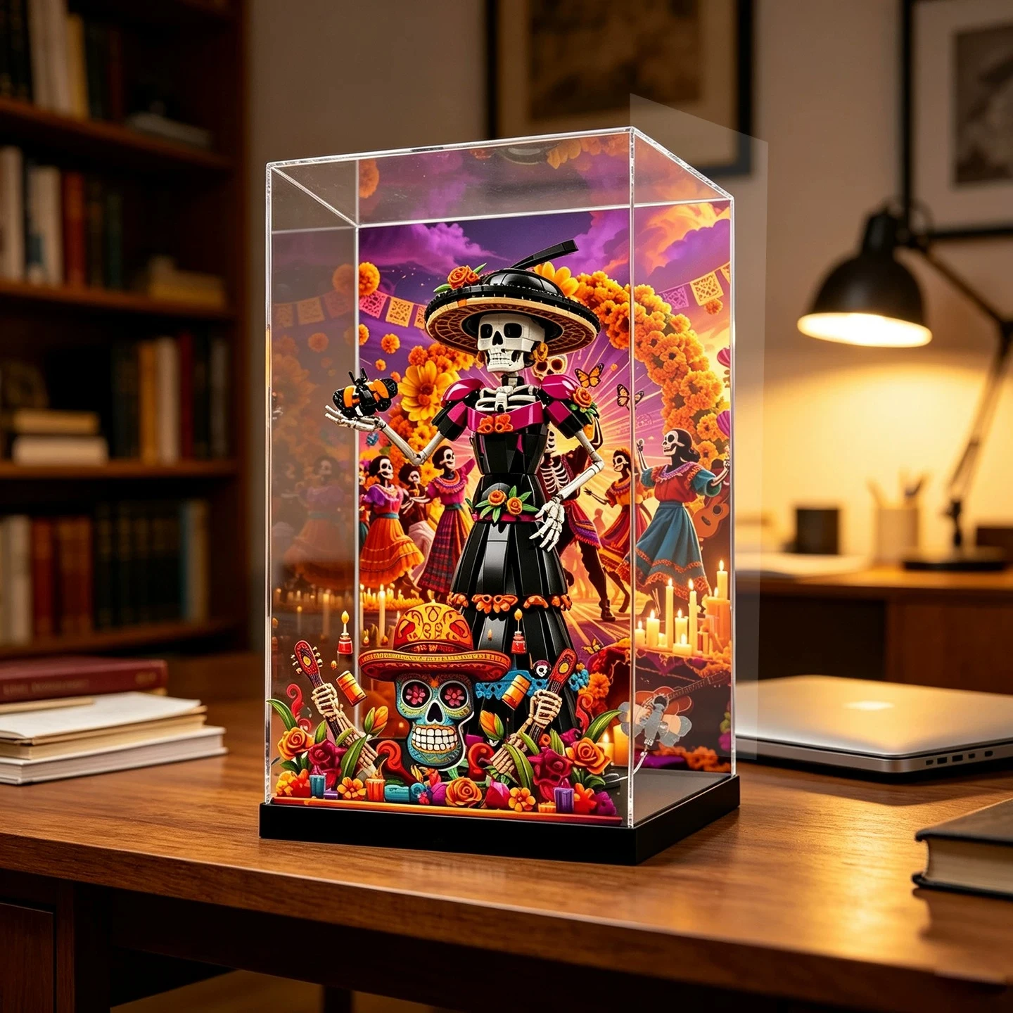 Acrylic Dustproof High-Clear Display Case for LEGO 21372 The Katrina Skeleton Figure Model - view 3