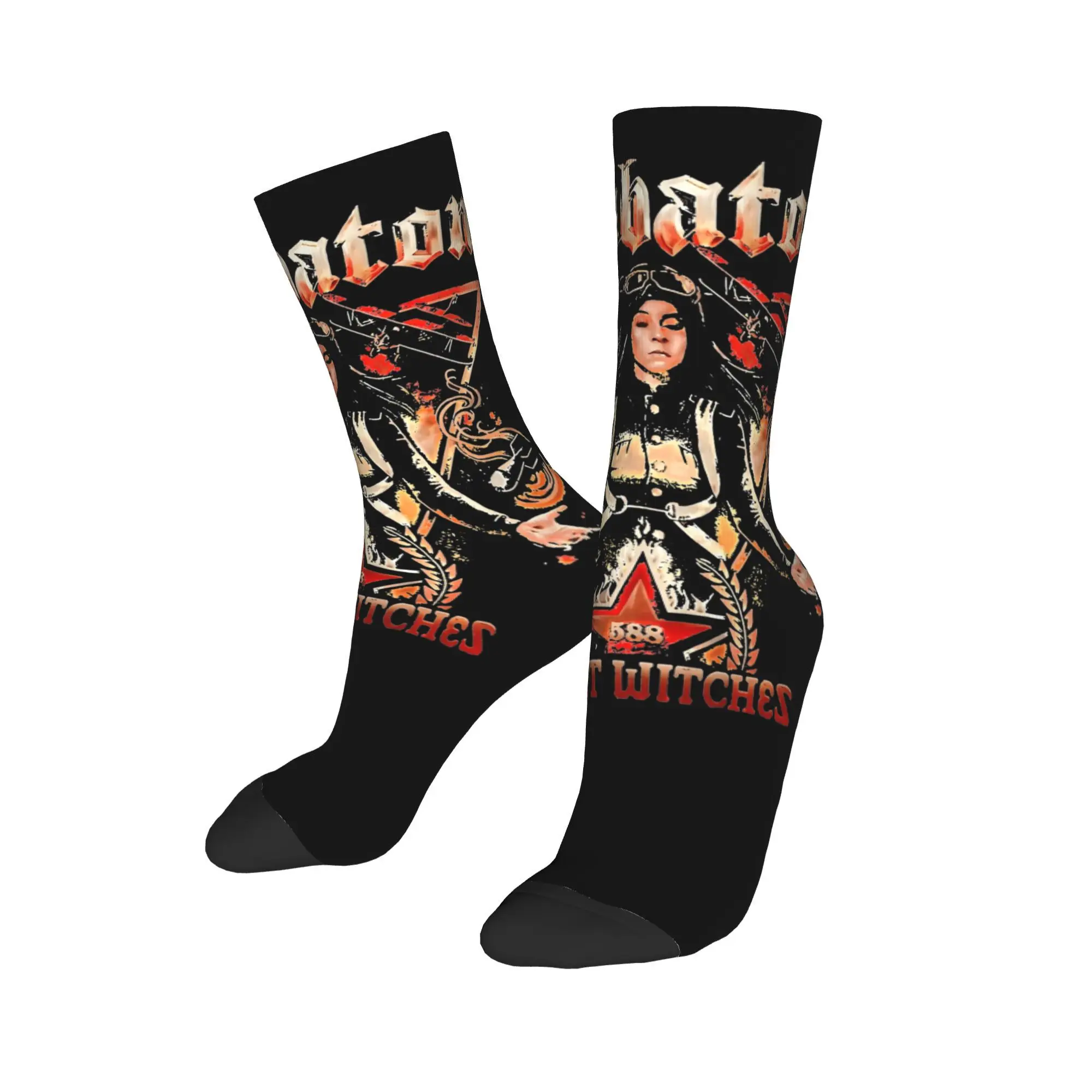 

New S-Sabatoned Perfect Heavy Metal Band Crew Socks for Women Men All Season Cozy Crew Socks Non-slip