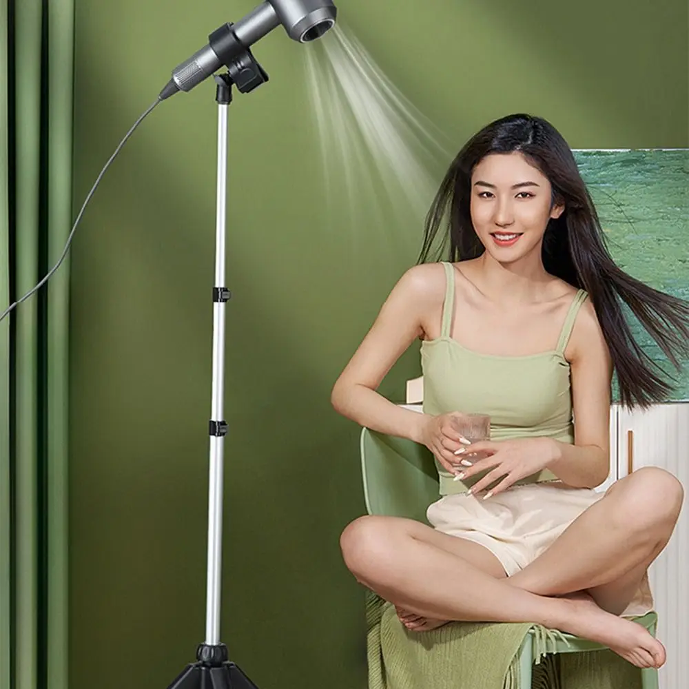 

Телескопическая регулируемая подставка для фена Регулируемая высота Стабильное основание Вертикальный держатель для фена Складной Hands Free