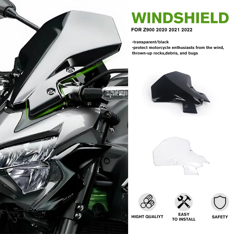 Für kawasaki 2012-2015 z900 z650 Windschutz scheibe Windschutz scheibe Kilometer zähler Visier Visier Abdeckung Front Windschutz scheibe Bildschirm Deflektoren