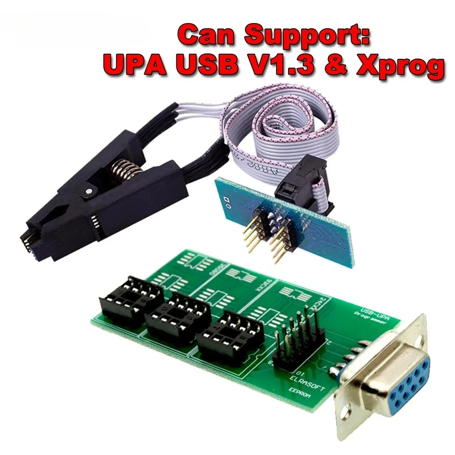 

UPA USB V1.3 Xprog ECU Chip Tuning Programmer Адаптер платы Eeprom с зажимом SOP8 SOIC8 для чипов 24CXX и 25/95XXX 93CXX 35080