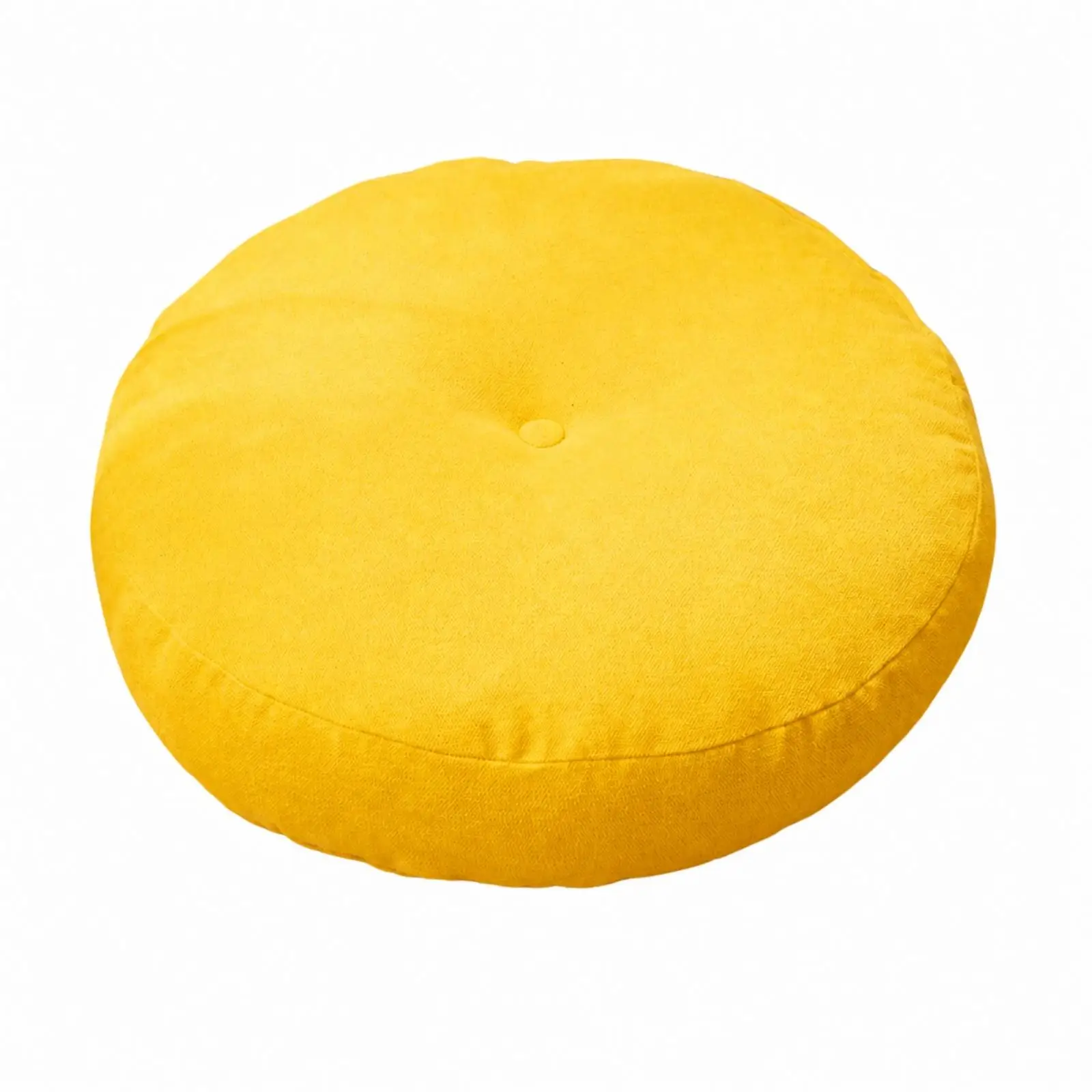Round Cushion with Central Button Detail Multifunctional Round Floor Cushion Comfortable Fabric Floor Pillow for Reading Corner,