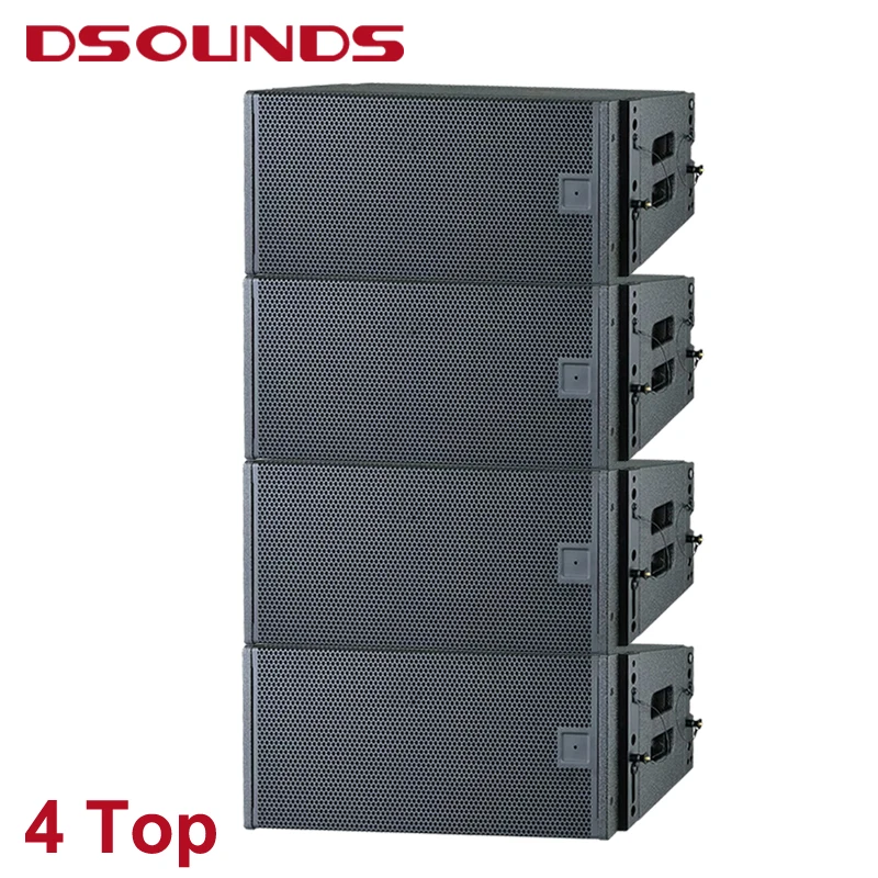 Double 10 Inch Line Array Loud Speaker with Crossover Inside Professional Speaker Full Frequency Speaker for Indoor Stage