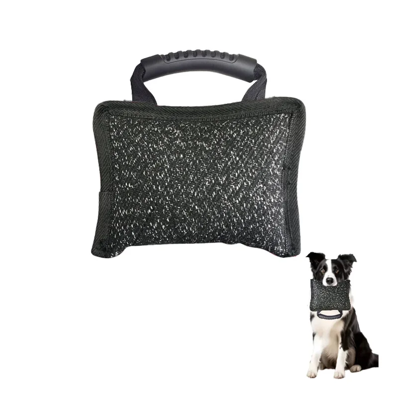 

Dog Bite Pillow with Handle Grip Pet Tug Toy Cushioned Chew Pad with Durable Material Interactive Training Dogs Exercise Tools